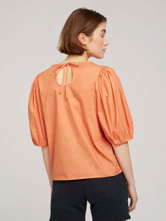 Ballonärmel Bluse mit Bio-Baumwolle - Frauen - sundown coral Ballonärmel Bluse mit Bio-Baumwolle - Frauen - sundown coral - 2 - TOM TAILOR Denim