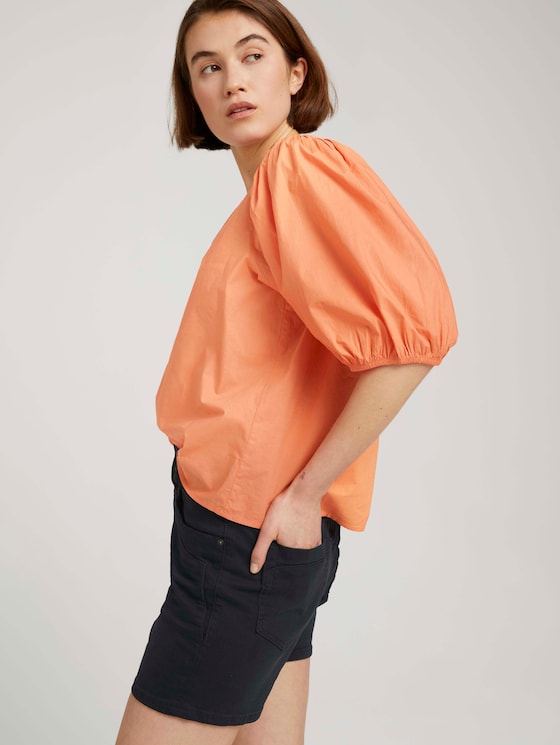 Ballonärmel Bluse mit Bio-Baumwolle - Frauen - sundown coral Ballonärmel Bluse mit Bio-Baumwolle - Frauen - sundown coral - 5 - TOM TAILOR Denim