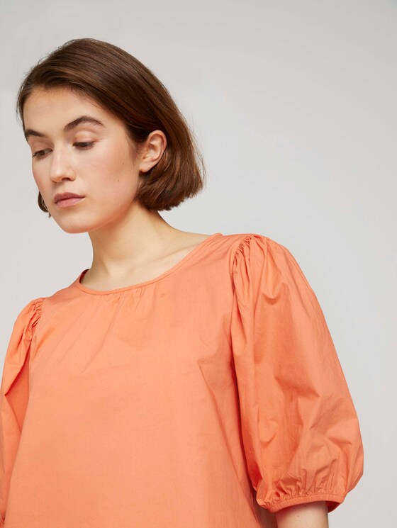 Ballonärmel Bluse mit Bio-Baumwolle - Frauen - sundown coral Ballonärmel Bluse mit Bio-Baumwolle - Frauen - sundown coral - 9 - TOM TAILOR Denim