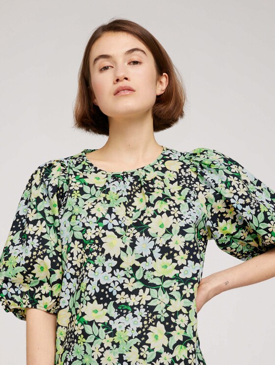 Ballonärmel Bluse mit Bio-Baumwolle - Frauen - flower print Ballonärmel Bluse mit Bio-Baumwolle - Frauen - flower print - 9 - TOM TAILOR Denim