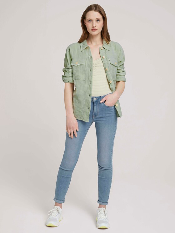 Strukturiertes Überhemd - Frauen - light dusty green Strukturiertes Überhemd - Frauen - light dusty green - 3 - TOM TAILOR Denim