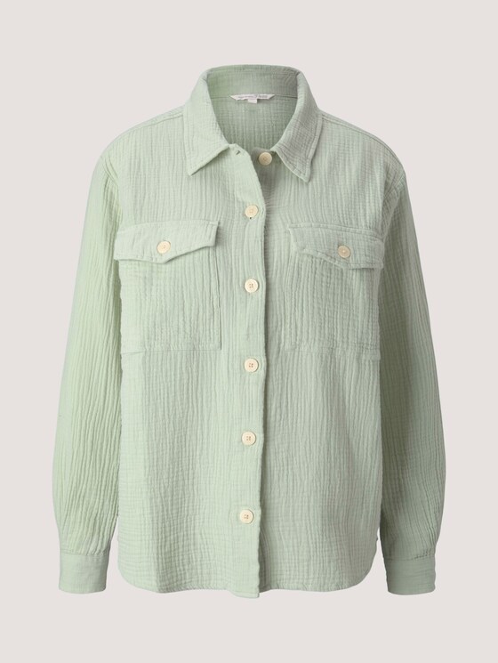 Strukturiertes Überhemd - Frauen - light dusty green Strukturiertes Überhemd - Frauen - light dusty green - 7 - TOM TAILOR Denim