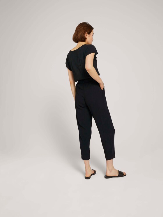 Jumpsuit mit Bindegürtel - Frauen - deep black Jumpsuit mit Bindegürtel - Frauen - deep black - 2 - TOM TAILOR Denim