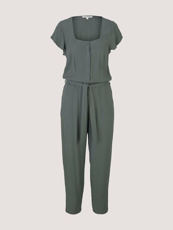 Jumpsuit mit Bindegürtel - Frauen - dusty pine green Jumpsuit mit Bindegürtel - Frauen - dusty pine green - 7 - TOM TAILOR Denim