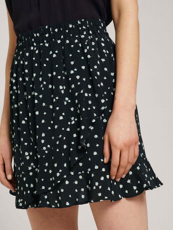 Minirock mit Volants - Frauen - black minimal flower print Minirock mit Volants - Frauen - black minimal flower print - 10 - TOM TAILOR Denim