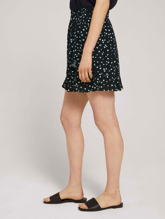 Minirock mit Volants - Frauen - black minimal flower print Minirock mit Volants - Frauen - black minimal flower print - 11 - TOM TAILOR Denim
