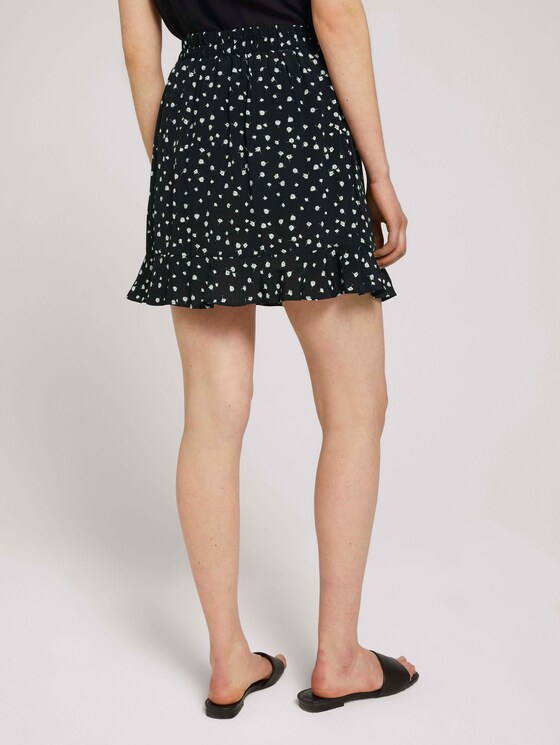 Minirock mit Volants - Frauen - black minimal flower print Minirock mit Volants - Frauen - black minimal flower print - 2 - TOM TAILOR Denim