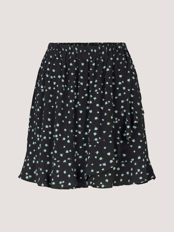 Minirock mit Volants - Frauen - black minimal flower print Minirock mit Volants - Frauen - black minimal flower print - 7 - TOM TAILOR Denim