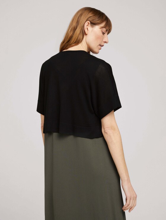 Kurzer Bolero mit Knopf - Frauen - deep black Kurzer Bolero mit Knopf - Frauen - deep black - 2 - TOM TAILOR