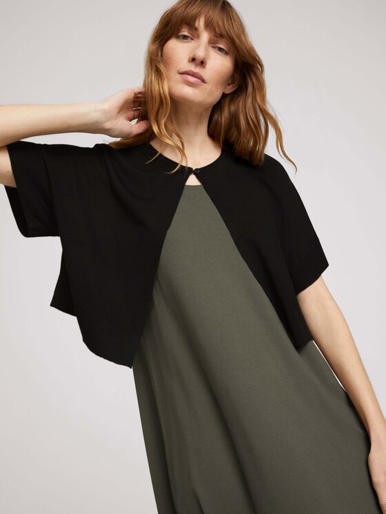 Kurzer Bolero mit Knopf - Frauen - deep black Kurzer Bolero mit Knopf - Frauen - deep black - 5 - TOM TAILOR