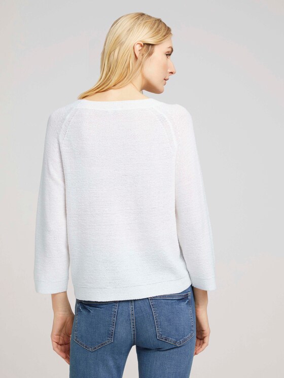 Pullover mit U-Boot-Ausschnitt - Frauen - Whisper White Pullover mit U-Boot-Ausschnitt - Frauen - Whisper White - 2 - TOM TAILOR