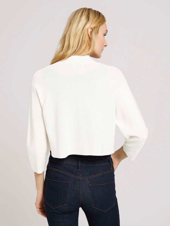 Kurzer Cardigan mit Bio-Baumwolle - Frauen - Whisper White Kurzer Cardigan mit Bio-Baumwolle - Frauen - Whisper White - 2 - TOM TAILOR