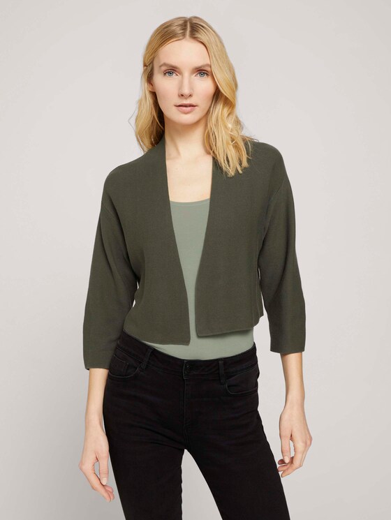 Kort katoenen vest - Vrouwen - Grape Leaf Green Kort katoenen vest - Vrouwen - Grape Leaf Green - 1 - TOM TAILOR
