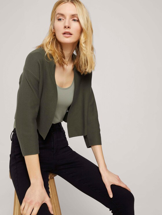 Kort katoenen vest - Vrouwen - Grape Leaf Green Kort katoenen vest - Vrouwen - Grape Leaf Green - 5 - TOM TAILOR