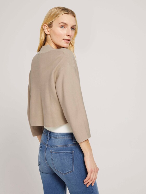 Kurzer Cardigan mit Bio-Baumwolle - Frauen - desert linen Kurzer Cardigan mit Bio-Baumwolle - Frauen - desert linen - 2 - TOM TAILOR