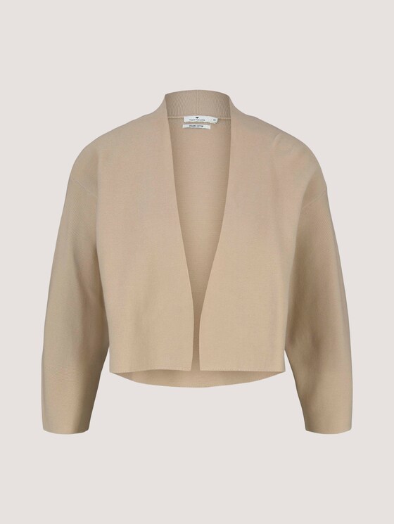 Kurzer Cardigan mit Bio-Baumwolle - Frauen - desert linen Kurzer Cardigan mit Bio-Baumwolle - Frauen - desert linen - 7 - TOM TAILOR