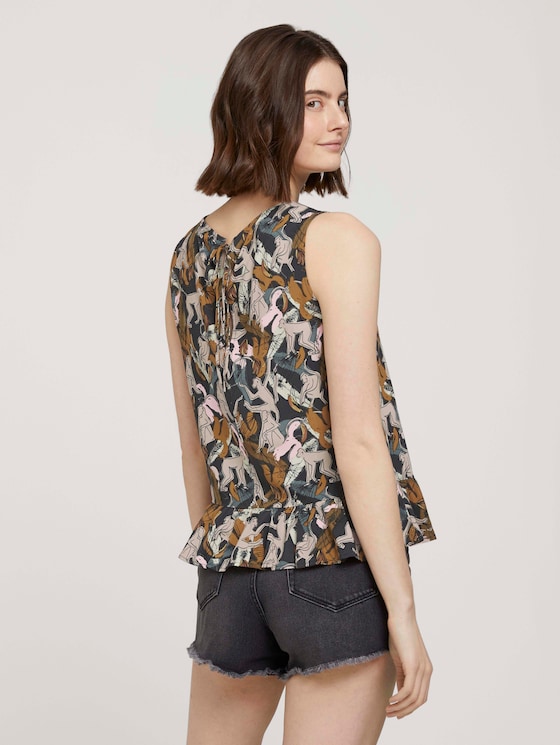 Ärmellose Bluse mit LENZING™ ECOVERO™ - Frauen - abstract monkey print Ärmellose Bluse mit LENZING™ ECOVERO™ - Frauen - abstract monkey print - 2 - TOM TAILOR Denim