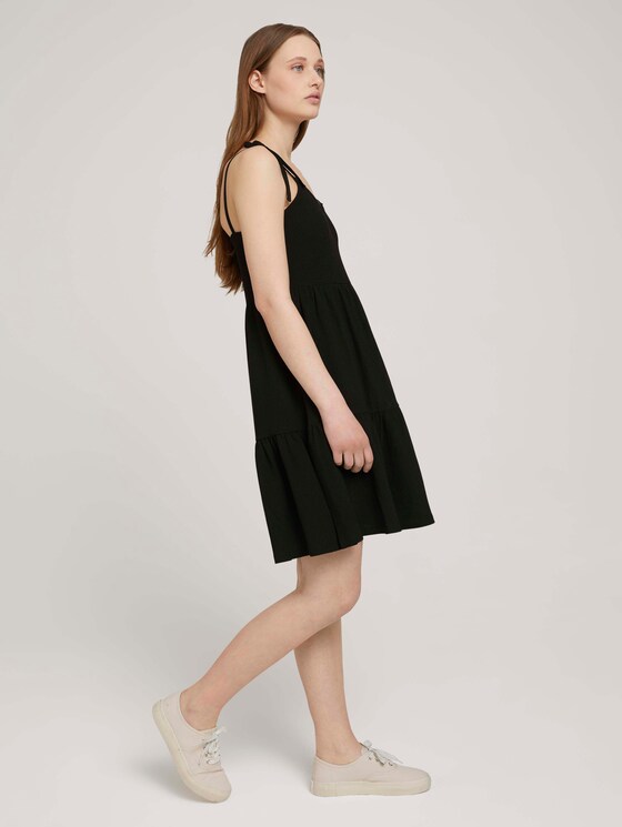Jersey Minikleid mit Schleifendetail - Frauen - deep black Jersey Minikleid mit Schleifendetail - Frauen - deep black - 3 - TOM TAILOR Denim