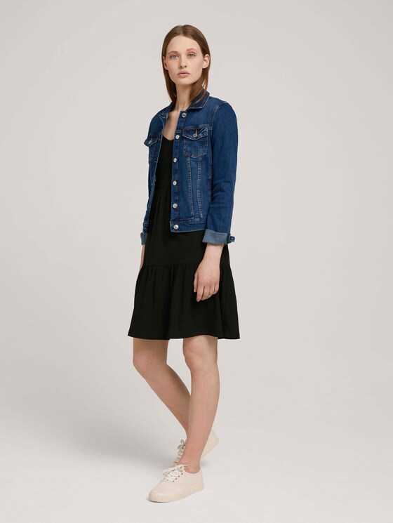Jersey Minikleid mit Schleifendetail - Frauen - deep black Jersey Minikleid mit Schleifendetail - Frauen - deep black - 5 - TOM TAILOR Denim