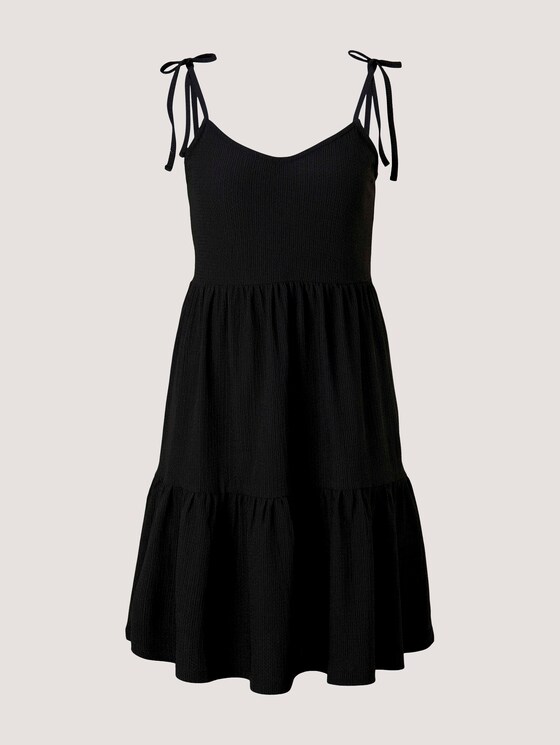 Jersey Minikleid mit Schleifendetail - Frauen - deep black Jersey Minikleid mit Schleifendetail - Frauen - deep black - 7 - TOM TAILOR Denim