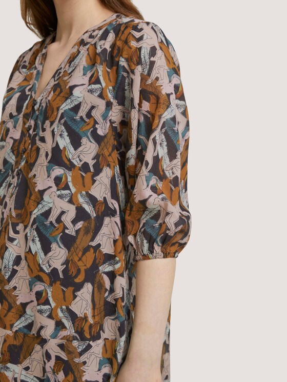 Gemustertes Mini Tunika-Kleid - Frauen - abstract monkey print Gemustertes Mini Tunika-Kleid - Frauen - abstract monkey print - 10 - TOM TAILOR Denim