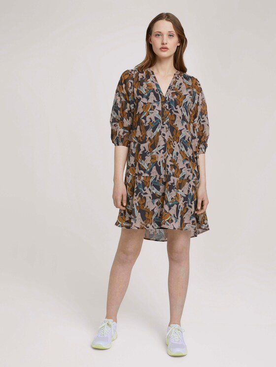 Gemustertes Mini Tunika-Kleid - Frauen - abstract monkey print Gemustertes Mini Tunika-Kleid - Frauen - abstract monkey print - 3 - TOM TAILOR Denim