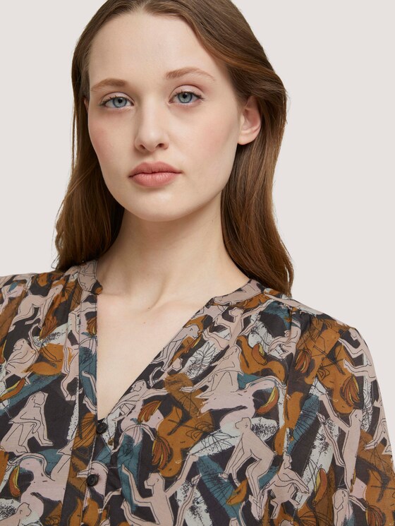 Gemustertes Mini Tunika-Kleid - Frauen - abstract monkey print Gemustertes Mini Tunika-Kleid - Frauen - abstract monkey print - 9 - TOM TAILOR Denim