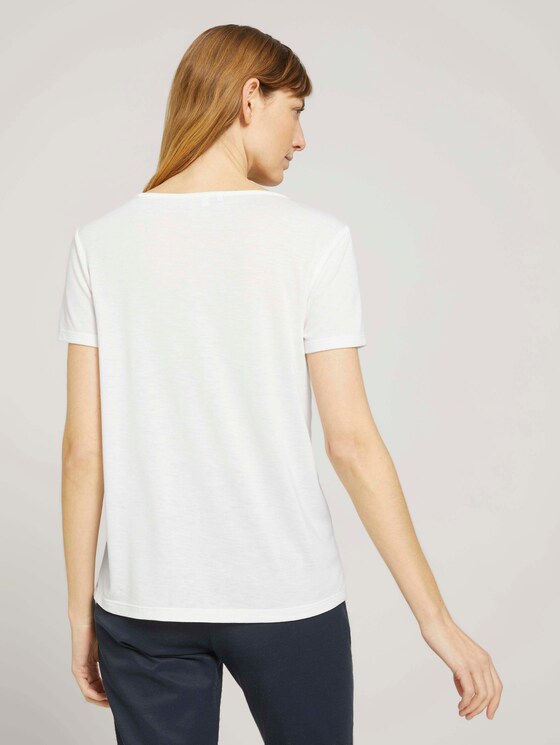 T-Shirt mit Knotendetail - Frauen - Whisper White T-Shirt mit Knotendetail - Frauen - Whisper White - 2 - TOM TAILOR