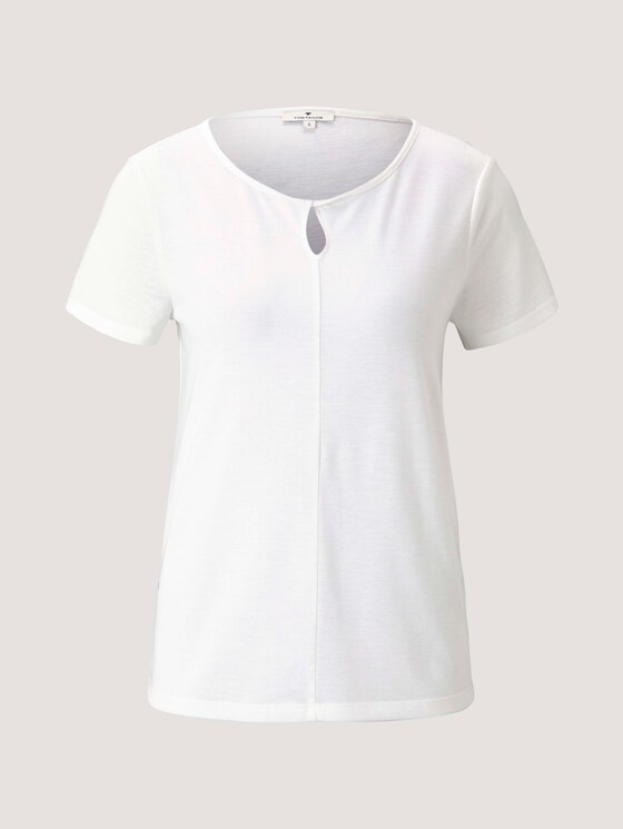 T-Shirt mit Knotendetail - Frauen - Whisper White T-Shirt mit Knotendetail - Frauen - Whisper White - 7 - TOM TAILOR