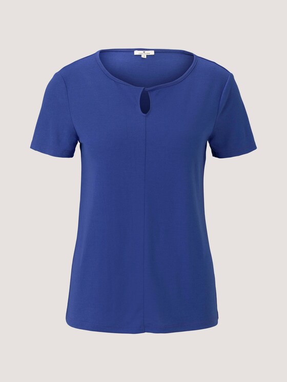 T-Shirt mit Knotendetail - Frauen - anemone blue T-Shirt mit Knotendetail - Frauen - anemone blue - 7 - TOM TAILOR
