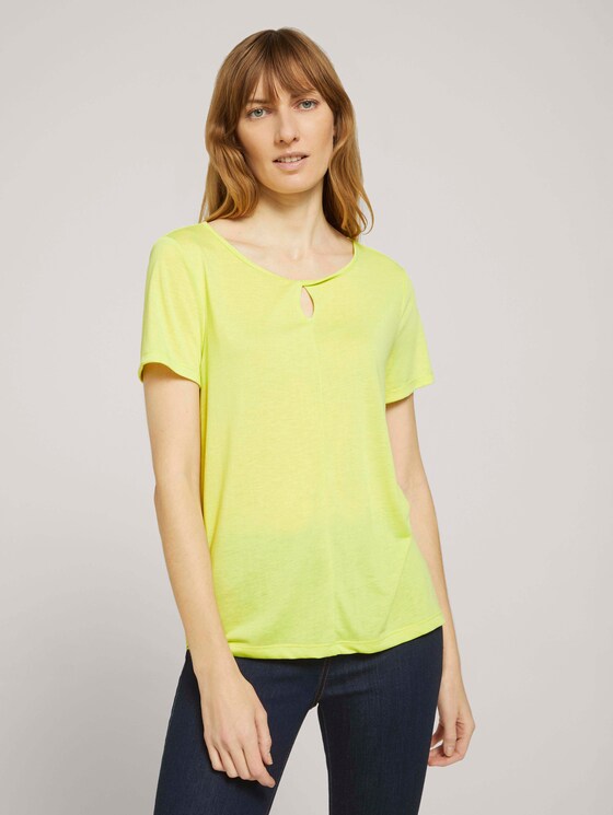 T-Shirt mit Knotendetail - Frauen - celery ice T-Shirt mit Knotendetail - Frauen - celery ice - 1 - TOM TAILOR