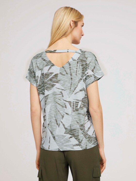 Lockeres T-Shirt mit Bio-Baumwolle - Frauen - green botanical design Lockeres T-Shirt mit Bio-Baumwolle - Frauen - green botanical design - 2 - TOM TAILOR