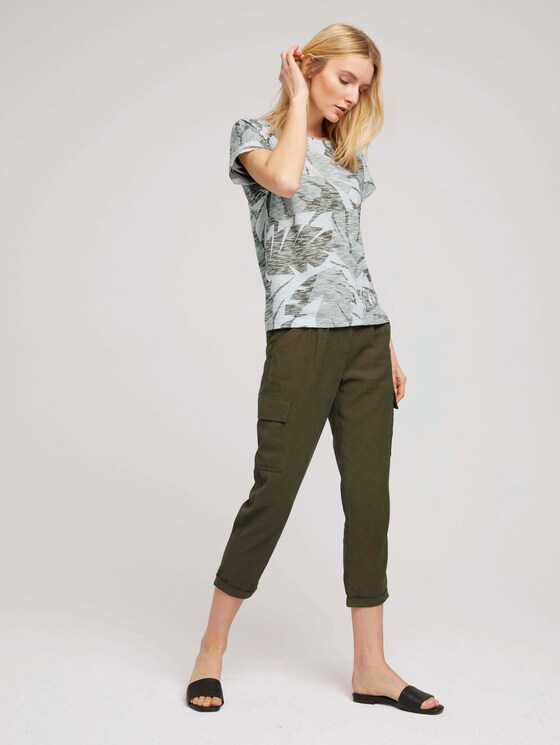 Lockeres T-Shirt mit Bio-Baumwolle - Frauen - green botanical design Lockeres T-Shirt mit Bio-Baumwolle - Frauen - green botanical design - 3 - TOM TAILOR