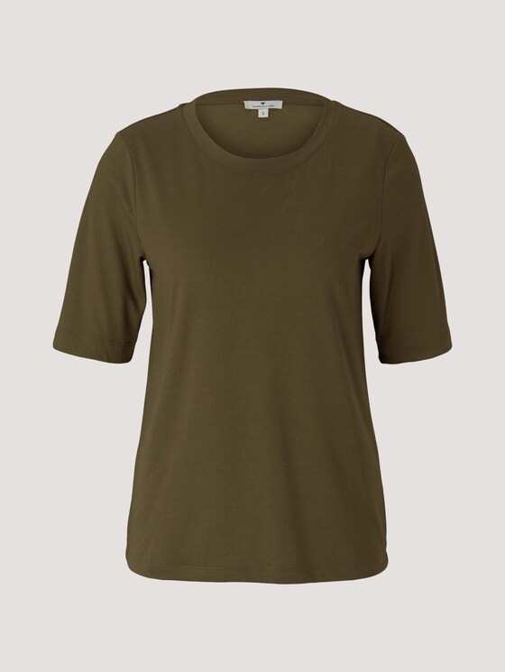T-Shirt mit feinem Print - Frauen - Grape Leaf Green T-Shirt mit feinem Print - Frauen - Grape Leaf Green - 7 - TOM TAILOR