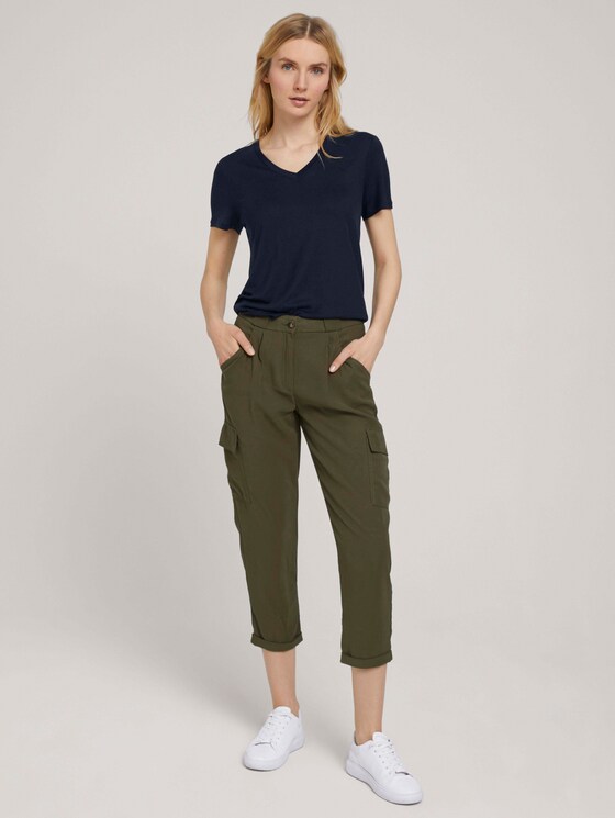 Basic T-Shirt mit Lyocell - Frauen - Sky Captain Blue Basic T-Shirt mit Lyocell - Frauen - Sky Captain Blue - 3 - TOM TAILOR
