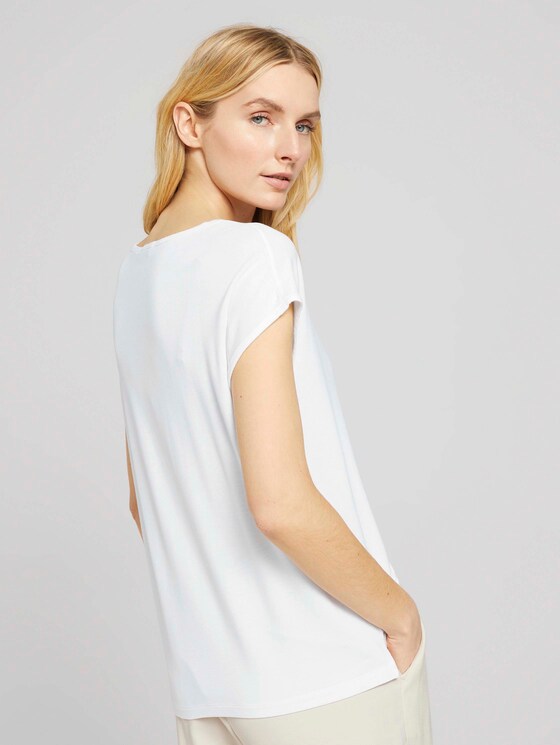 Print T-Shirt mit LENZING™ ECOVERO™ - Frauen - Whisper White Print T-Shirt mit LENZING™ ECOVERO™ - Frauen - Whisper White - 2 - TOM TAILOR
