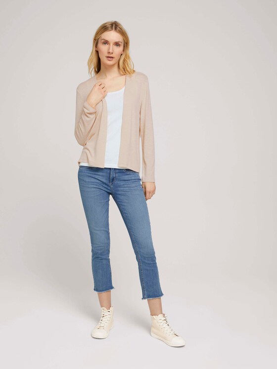 Basic Shirt Cardigan - Frauen - Linen White Basic Shirt Cardigan - Frauen - Linen White - 3 - TOM TAILOR