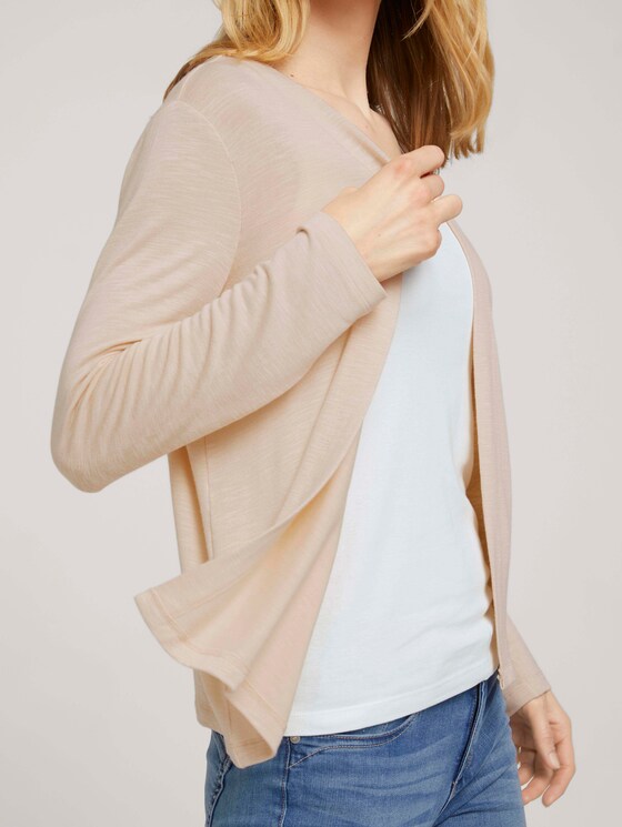 Basic Shirt Cardigan - Frauen - Linen White Basic Shirt Cardigan - Frauen - Linen White - 9 - TOM TAILOR