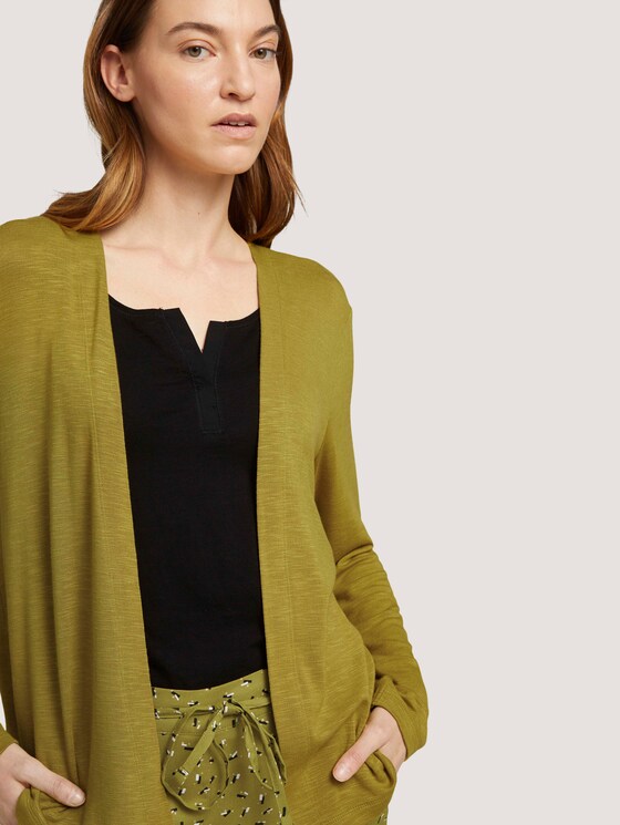 Basic Shirt Cardigan - Frauen - gecko green Basic Shirt Cardigan - Frauen - gecko green - 9 - TOM TAILOR