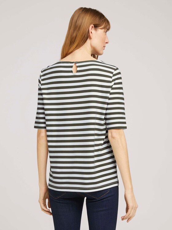 Gestreiftes T-Shirt - Frauen - green horizontal stripe Gestreiftes T-Shirt - Frauen - green horizontal stripe - 2 - TOM TAILOR