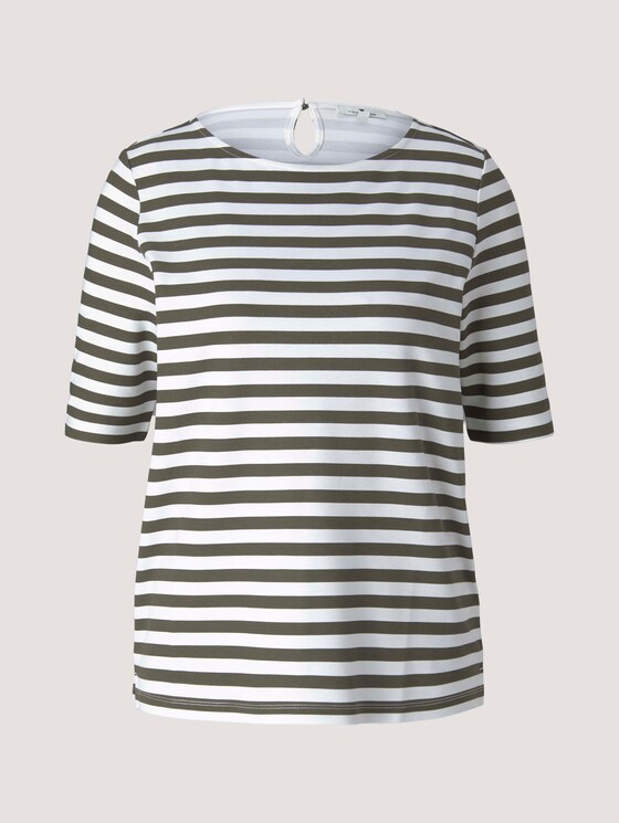 Gestreiftes T-Shirt - Frauen - green horizontal stripe Gestreiftes T-Shirt - Frauen - green horizontal stripe - 7 - TOM TAILOR