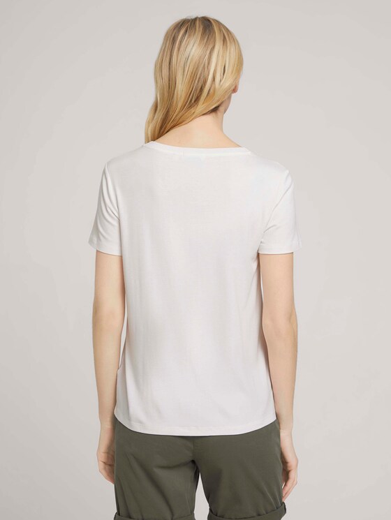 T-Shirt mit LENZING™ ECOVERO™ - Frauen - Whisper White T-Shirt mit LENZING™ ECOVERO™ - Frauen - Whisper White - 2 - TOM TAILOR