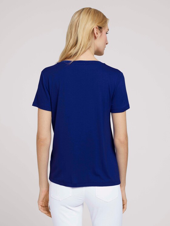 T-Shirt mit LENZING™ ECOVERO™ - Frauen - anemone blue T-Shirt mit LENZING™ ECOVERO™ - Frauen - anemone blue - 2 - TOM TAILOR
