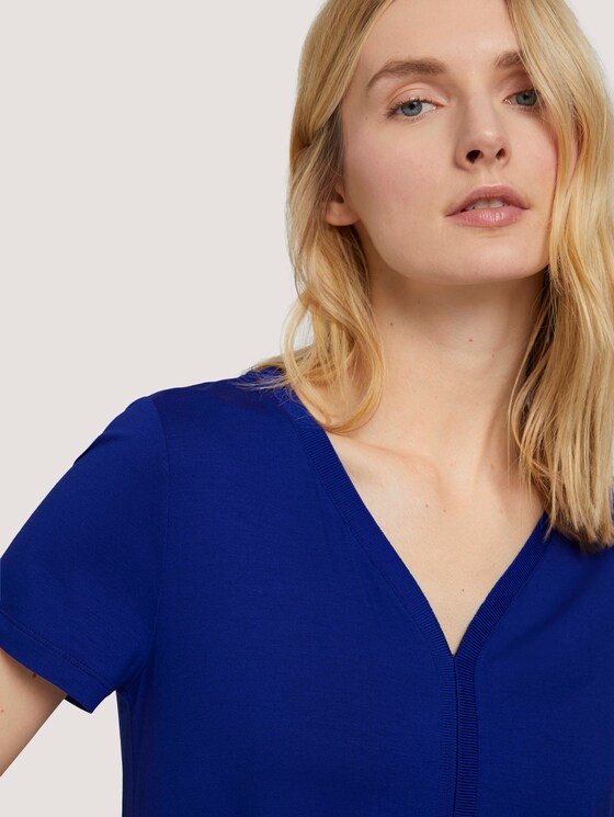 T-Shirt mit LENZING™ ECOVERO™ - Frauen - anemone blue T-Shirt mit LENZING™ ECOVERO™ - Frauen - anemone blue - 9 - TOM TAILOR