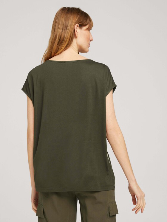Palmen T-Shirt mit Print - Frauen - Grape Leaf Green Palmen T-Shirt mit Print - Frauen - Grape Leaf Green - 2 - TOM TAILOR