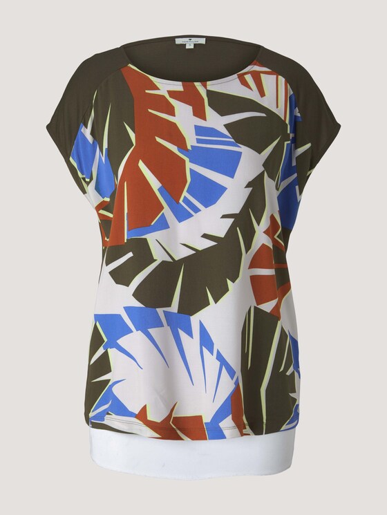 Palmen T-Shirt mit Print - Frauen - Grape Leaf Green Palmen T-Shirt mit Print - Frauen - Grape Leaf Green - 7 - TOM TAILOR