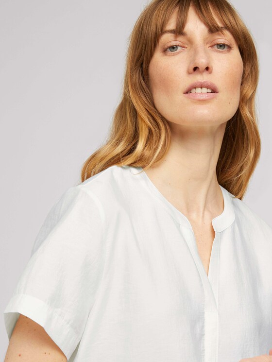 T-Shirt mit TENCEL™ und Tunnelzug - Frauen - Whisper White T-Shirt mit TENCEL™ und Tunnelzug - Frauen - Whisper White - 9 - TOM TAILOR