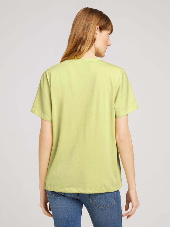 T-Shirt mit TENCEL™ und Tunnelzug - Frauen - celery ice T-Shirt mit TENCEL™ und Tunnelzug - Frauen - celery ice - 2 - TOM TAILOR