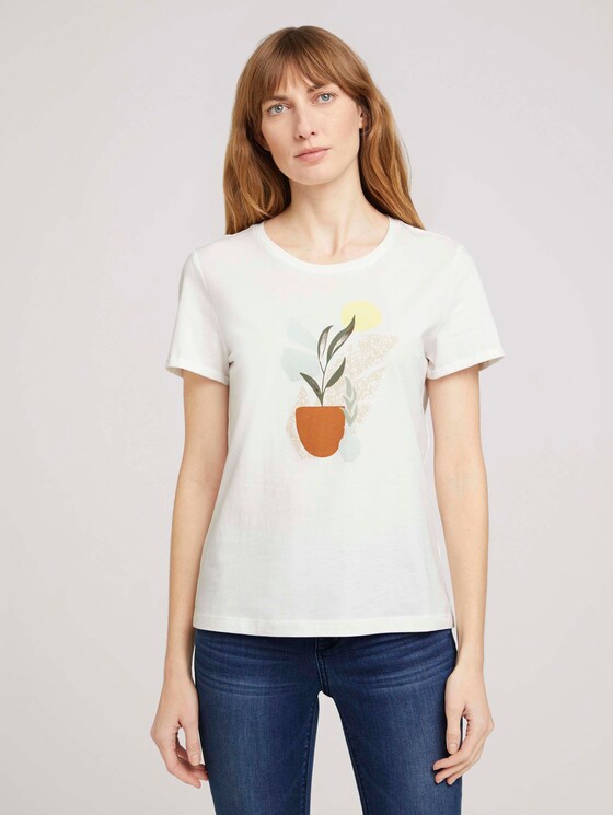 T-shirt met print - Vrouwen - Whisper White T-shirt met print - Vrouwen - Whisper White - 1 - TOM TAILOR