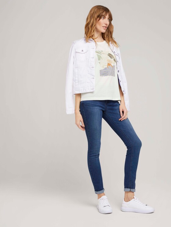 T-Shirt mit Bio-Baumwolle - Frauen - Dove White T-Shirt mit Bio-Baumwolle - Frauen - Dove White - 3 - TOM TAILOR